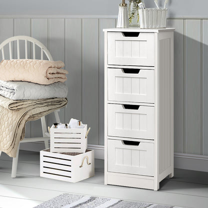 Artiss 4 Chest of Drawers - LEESA White