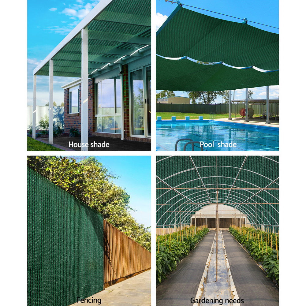 Instahut 50% Shade Cloth 1.83x20m Shadecloth Sail Heavy Duty Green