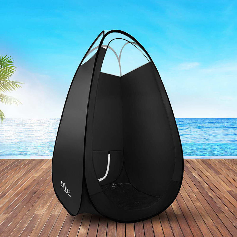 Portable Pop Up Tanning Tent - Black