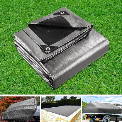 Instahut Tarp Tarpaulin 3.6x6m Canvas Camping Heavy Duty Sun Cover