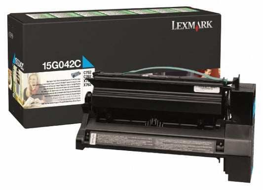 LEXMARK 15G042C CYAN PREBATE TONER YIELD15000 PAGES FOR C752 760 762