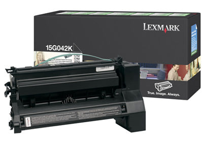 LEXMARK 15G042K BLACK PREBATE TONER YIELD 15000 PAGES FOR C752 760 762