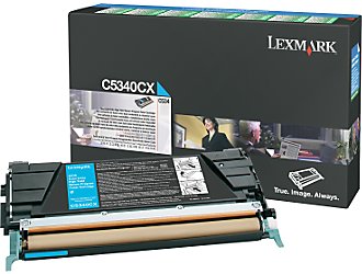 LEXMARK C5340CX CYAN RETURN PROGRAM TONER YIELD 7000 PAGES FOR C534