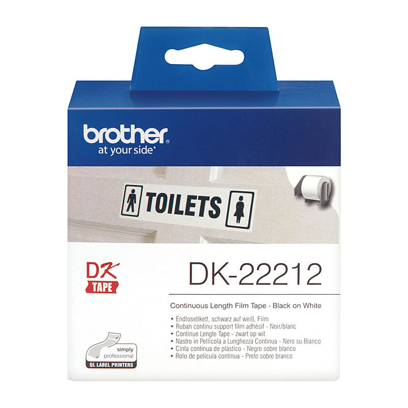 Brother White Cont. Film Roll Direct Thermal 62mm x 15.24mm