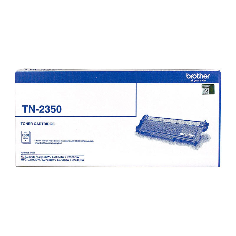 Brother TN-2350 Mono Laser Toner - High Yield Cartridge, HL-L2300D/L2305W/L2340DW/L2365DW/2380DW/MFC-L2700DW/2703DW/2720DW/2740DW up to 2,600 pages