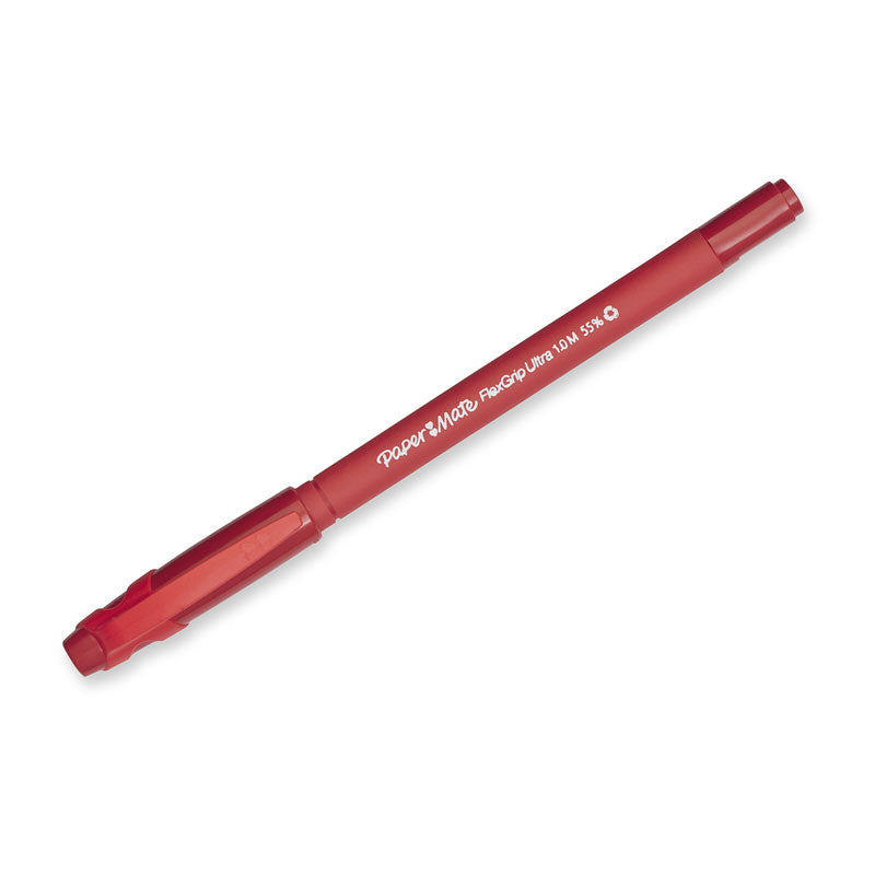 PAPER MATE FlexGrip BP 1.0mm Red Box of 12