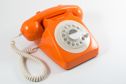 GPO RETRO GPO 746 ROTARY TELEPHONE - ORANGE