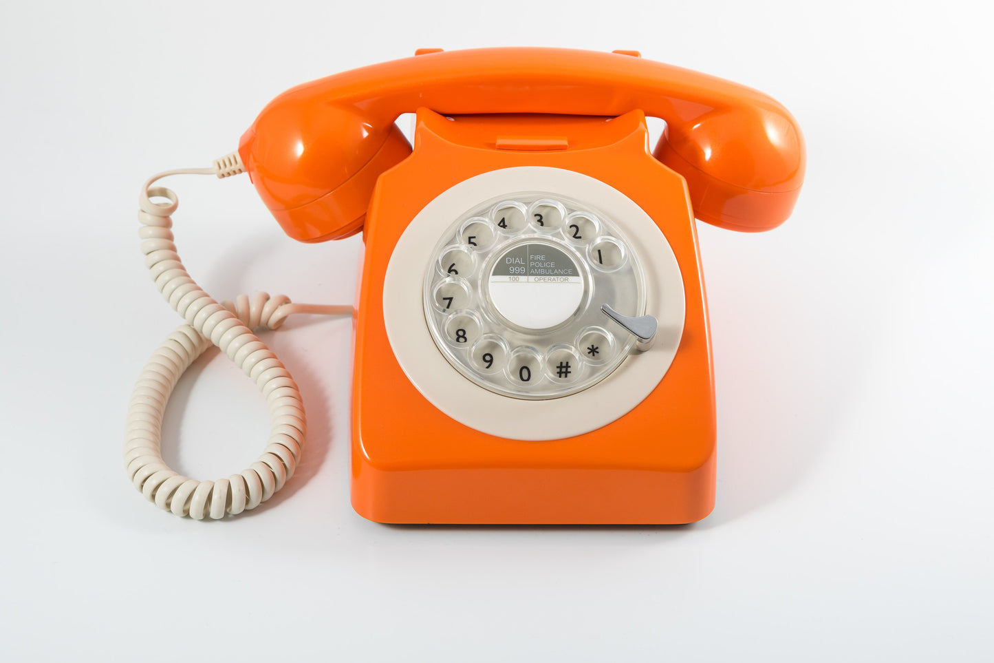 GPO RETRO GPO 746 ROTARY TELEPHONE - ORANGE