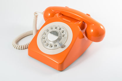 GPO RETRO GPO 746 ROTARY TELEPHONE - ORANGE