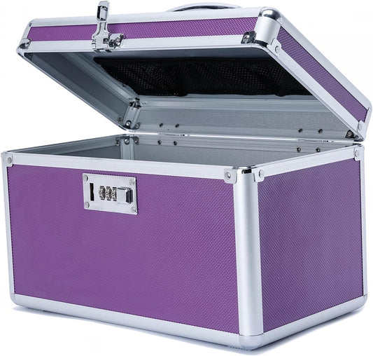 Locking Combination Medicine Box (Purple/Medium)