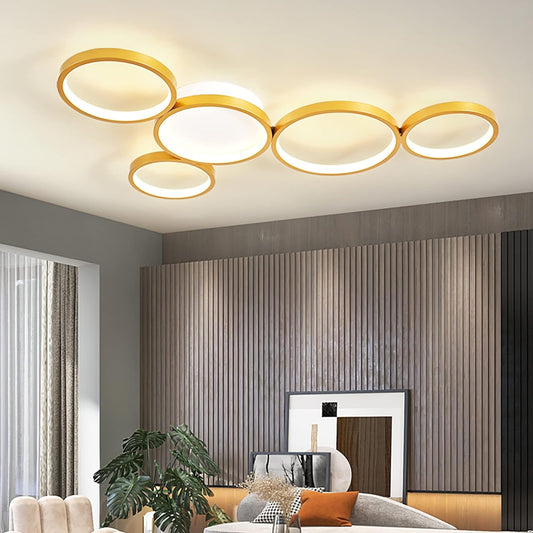 LED Golden Ceiling Light with Remote Control, 54W