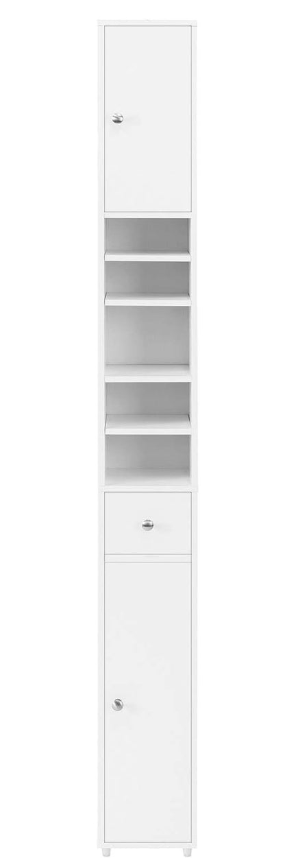 White Tall Bathroom Cabinet High Storage