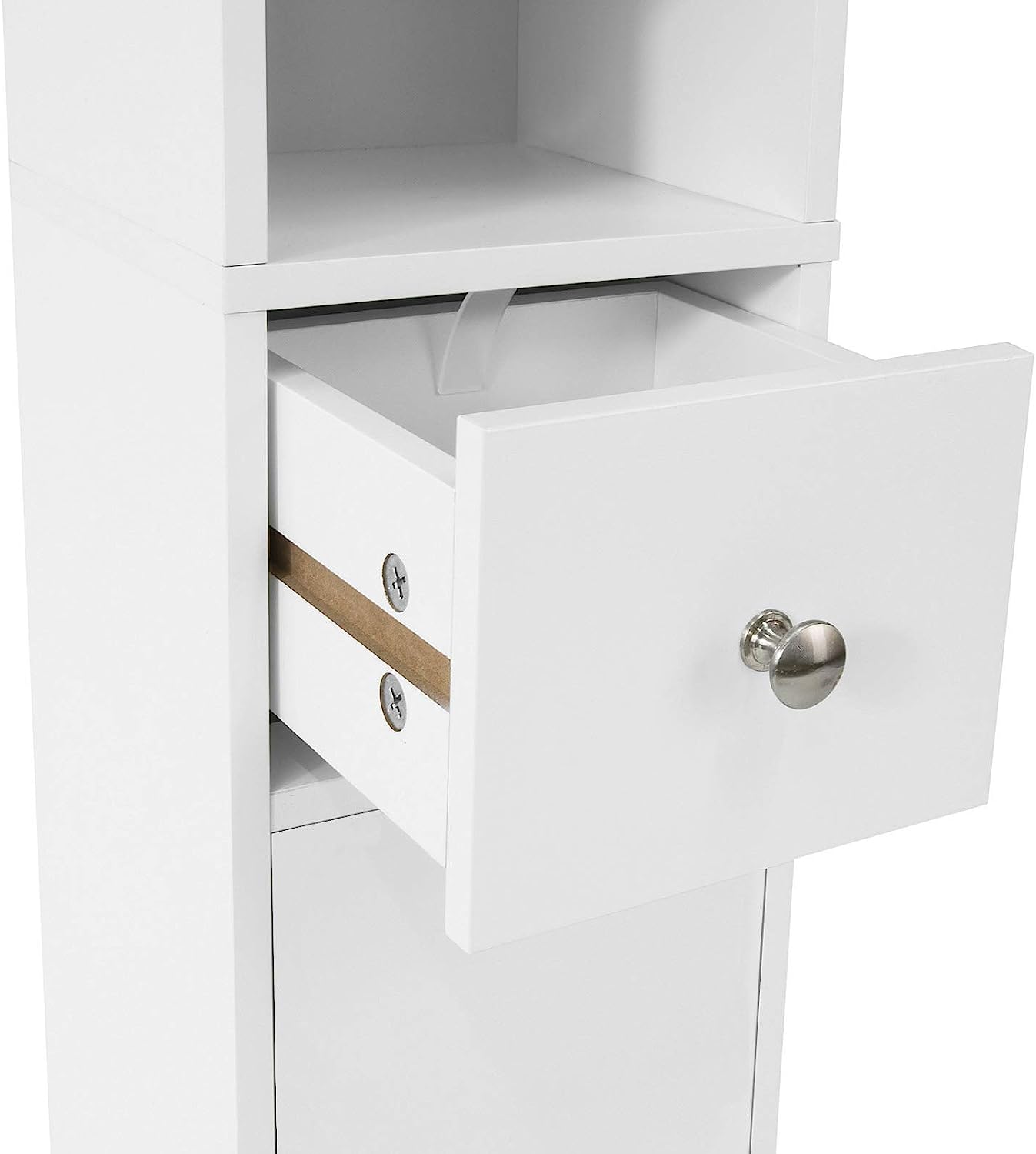 White Tall Bathroom Cabinet High Storage