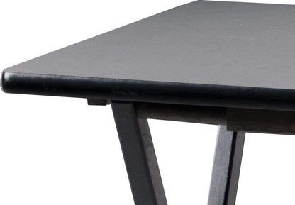 Black Wood Folding TV Tray & Snack Table