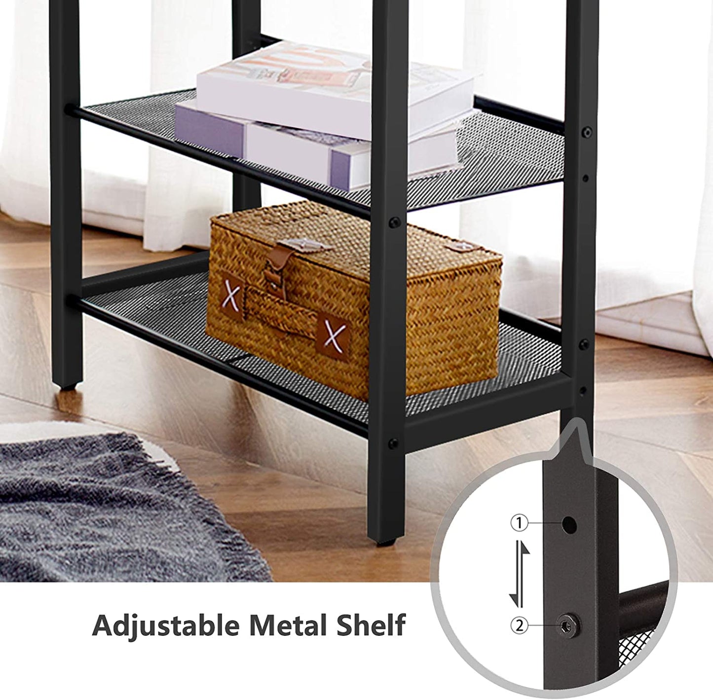 2-Tier Shoe Rack, Industrial Shoe Organizer Storage Bench