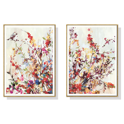 Wall Art 50cmx70cm Coming Spring 2 Sets Gold Frame Canvas