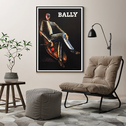 Wall Art 40cmx60cm Bally Man & Woman 2 Sets Black Frame Canvas