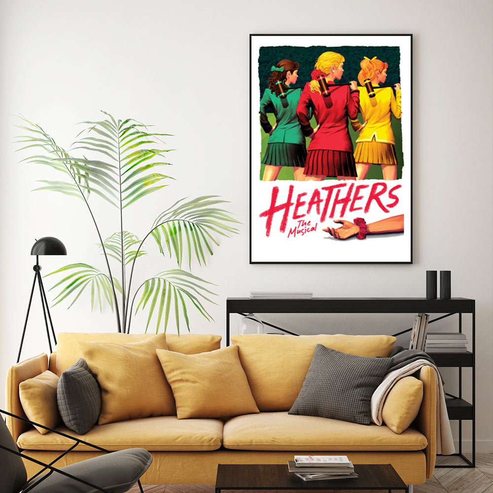 Wall Art 60cmx90cm Heathers The Musical Black Frame Canvas