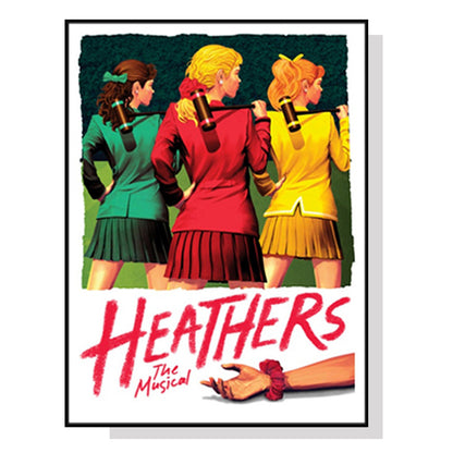 Wall Art 70cmx100cm Heathers The Musical Black Frame Canvas