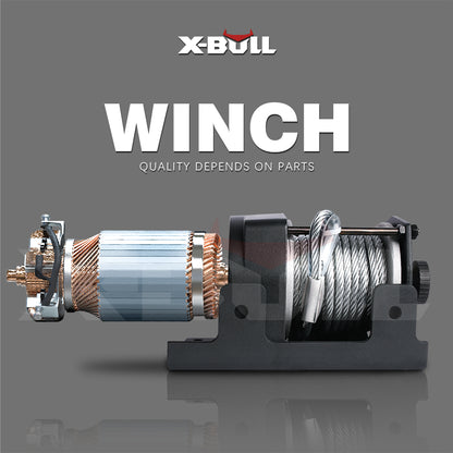 X-BULL Electric Winch 3000LBS Steel Wire Cable 12V Boat ATV 4WD Winch Trailer 10 Units