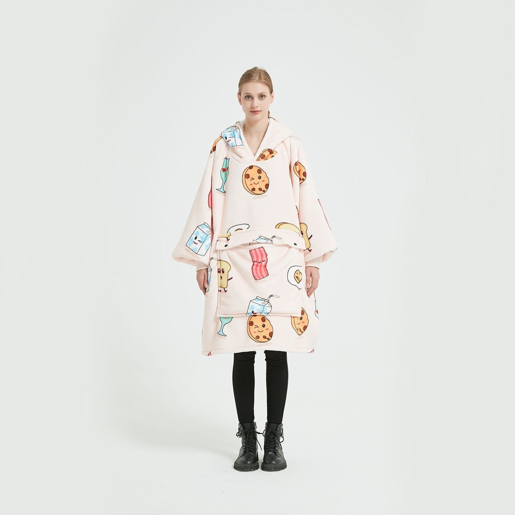 GOMINIMO Hoodie Blanket (Adult Breakfast)