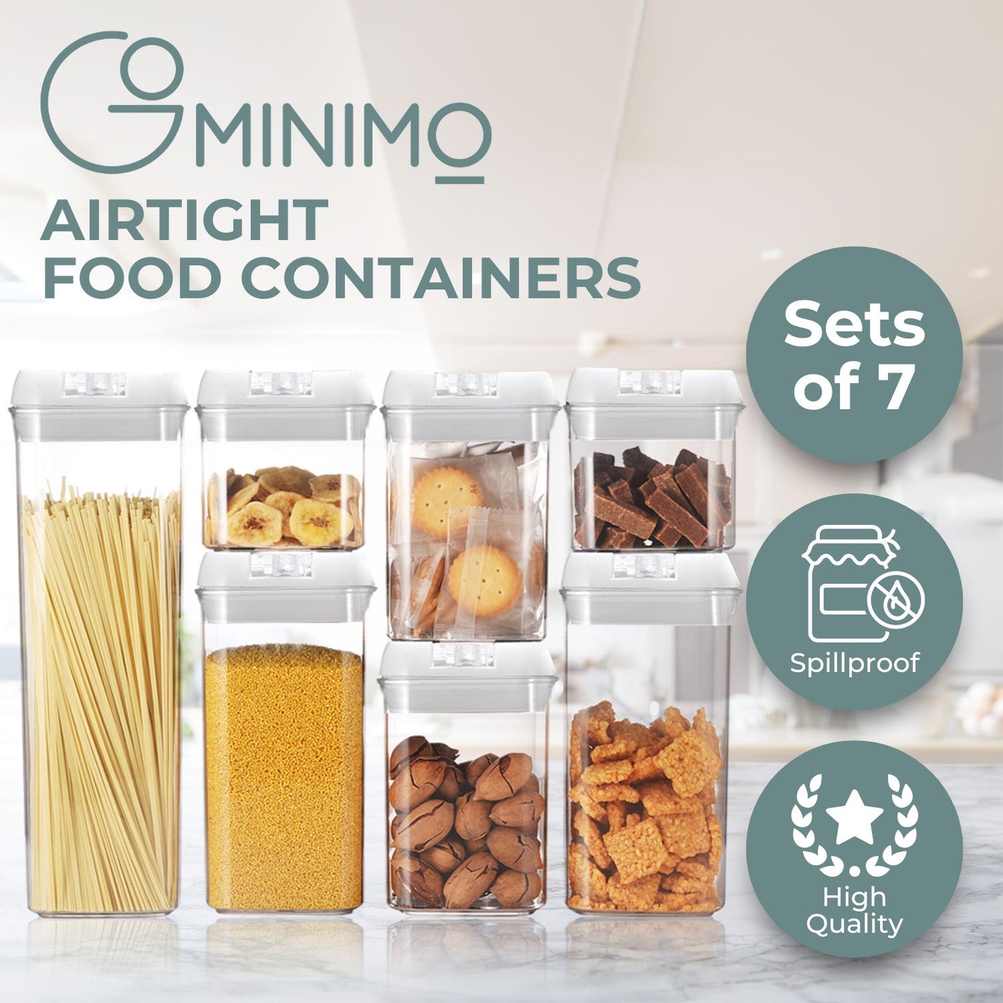 GOMINIMO Airtight Food Containers Set of 7