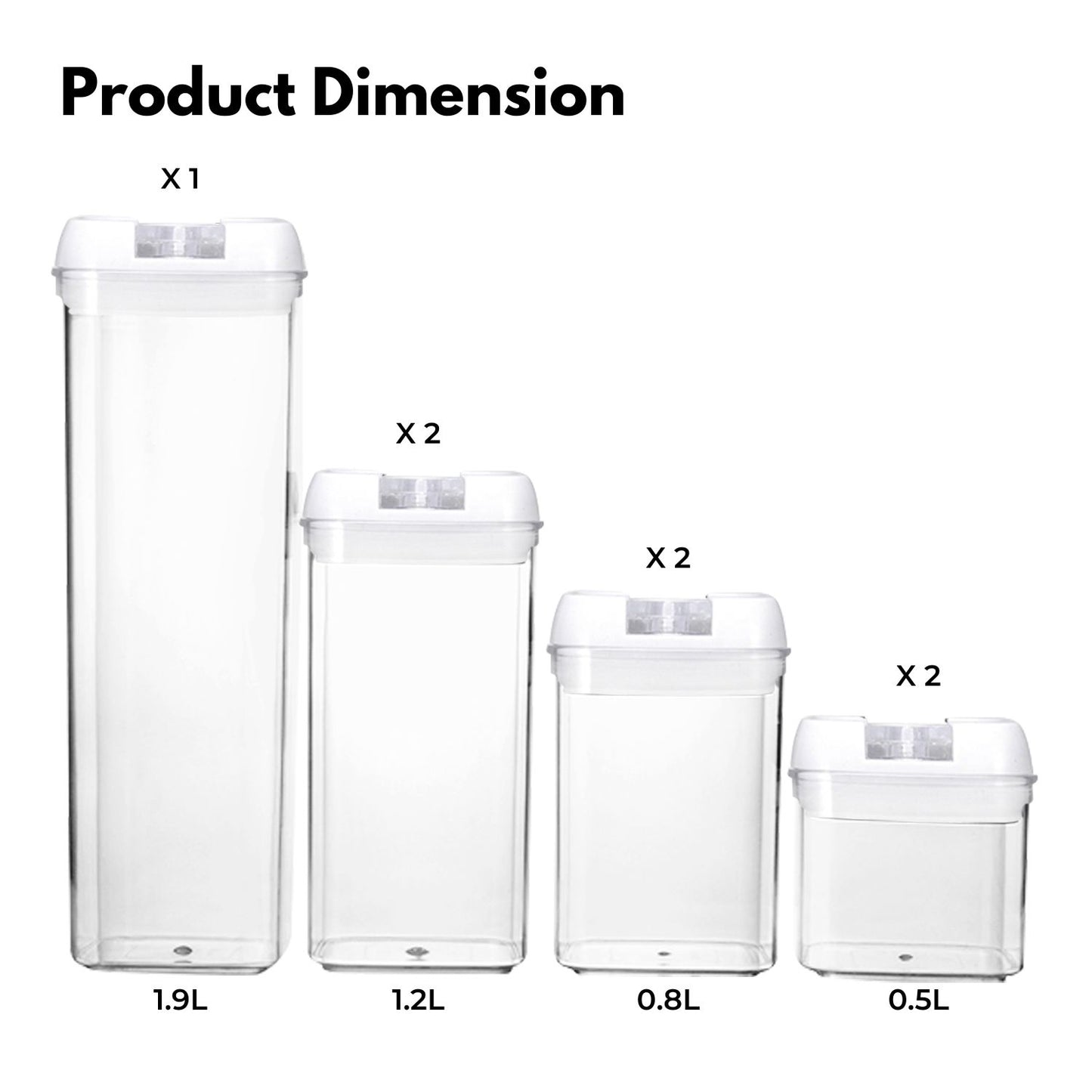 GOMINIMO Airtight Food Containers Set of 7