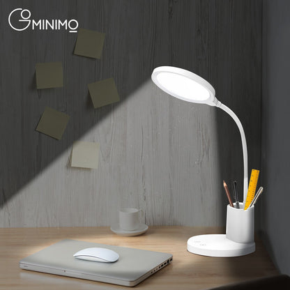 GOMINIMO Desk Lamp With Pen And Phone Holder (White)