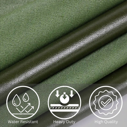 KILIROO 3X3m Heavy Duty Waterproof Sun Blocked Dustproof Canvas Tarp Army Green