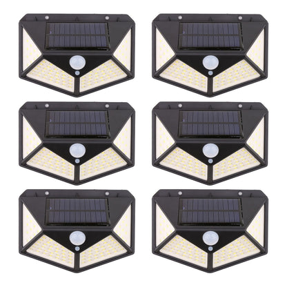 NOVEDEN 6 Packs Solar LED Lights with 3 Light Modes (Black)