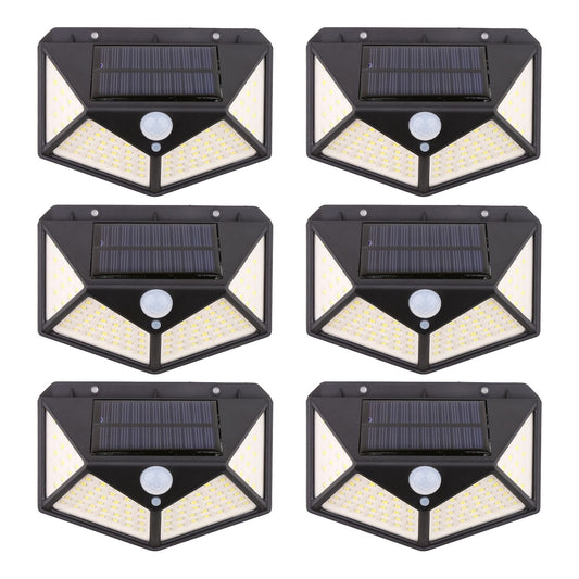 NOVEDEN 6 Packs Solar LED Lights with 3 Light Modes (Black)