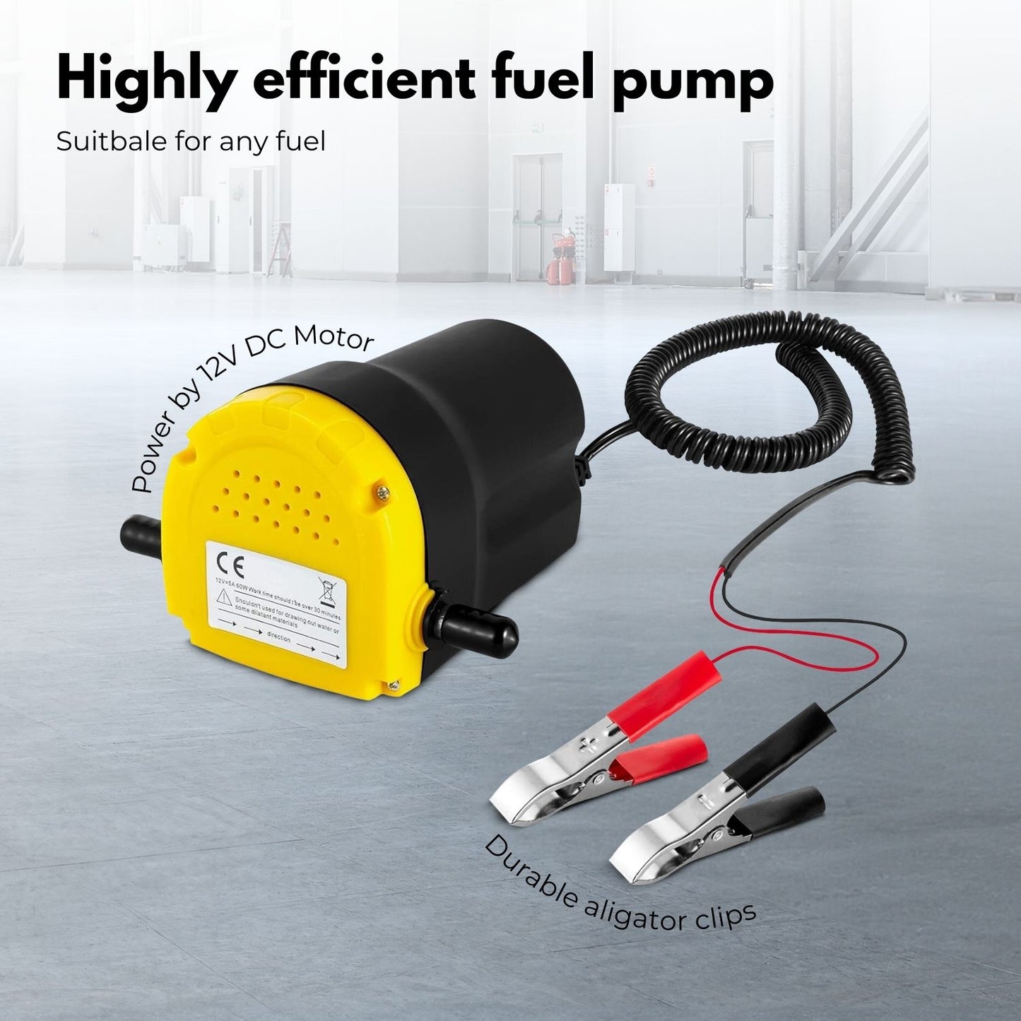 RYNOMATE 12V Portable Small Transfer Pump for Gear Oil, Lubricant, and Edible Oil Transfer (2-3L/min)