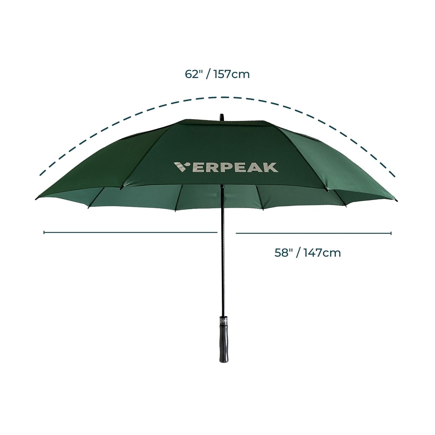 VERPEAK Golf Umbrella Dark Green 62"