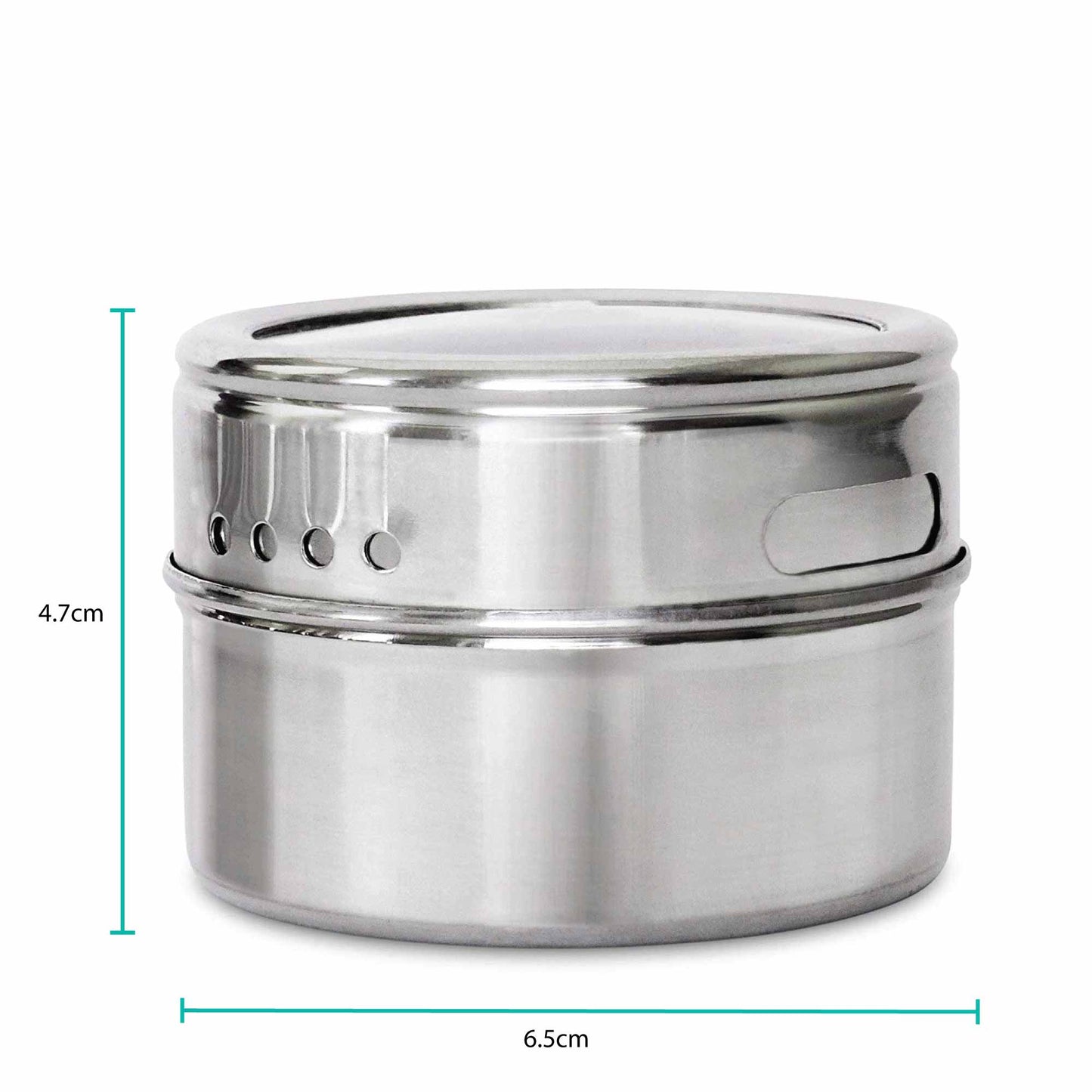 150g Magnetic Spice Jar Stainless Steel Tin - Herb Seasoning Storage Container