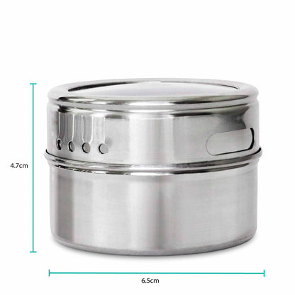 150g Magnetic Spice Jar Stainless Steel Tin - Herb Seasoning Storage Container