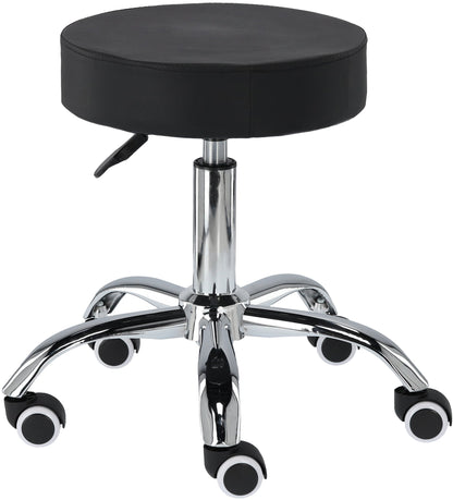 Salon Stool - Adjustable Swivel Round Chair - Pedicure Beauty Hairdressing