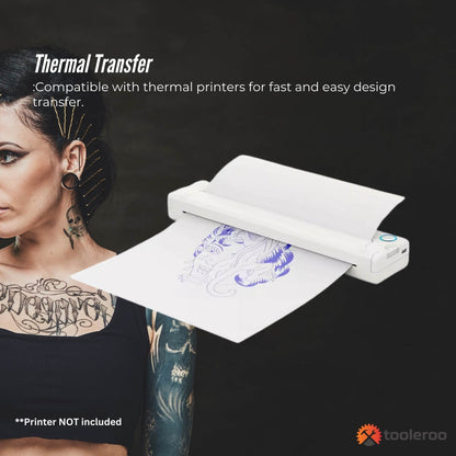 Tooleroo 50x Sheets A4 Tattoo Thermal Paper - for Professional Stencil Transfer