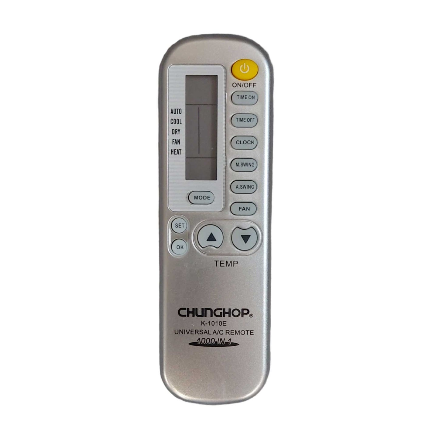 Air Conditioner AC Remote Control Silver - For SENSOR SERENE SHAMEI SHANGLING