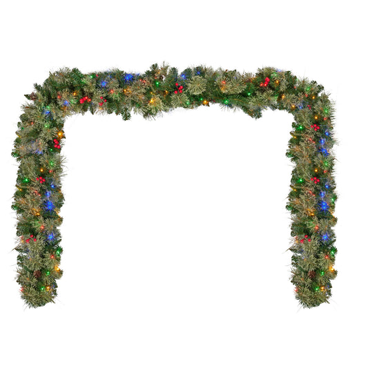 Klika 274cm Bristle Berry Multicolour Pre-Lit Christmas Garland