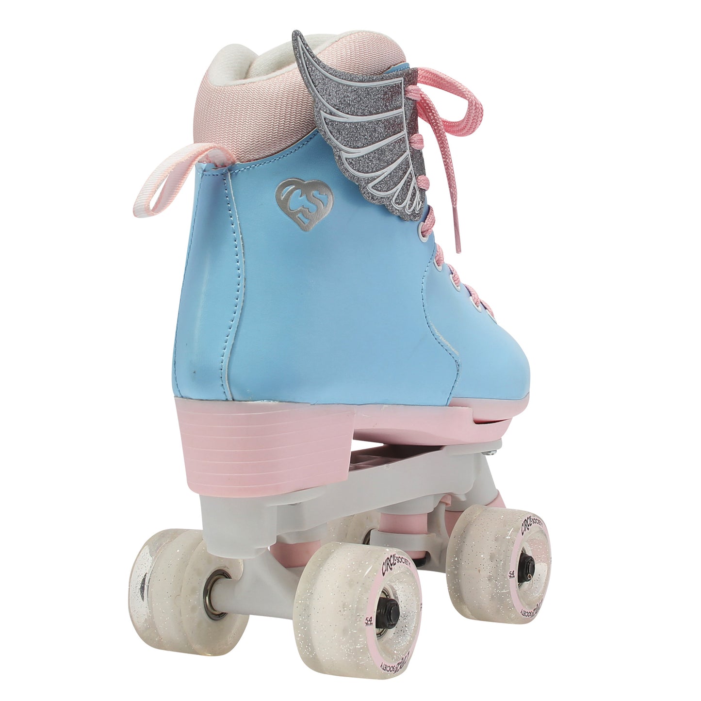 Circle Society Adjustable Kids Quad Roller Skates In Cotton Candy