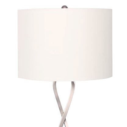 Sarantino Contemporary Table Lamp In Nickel Finish