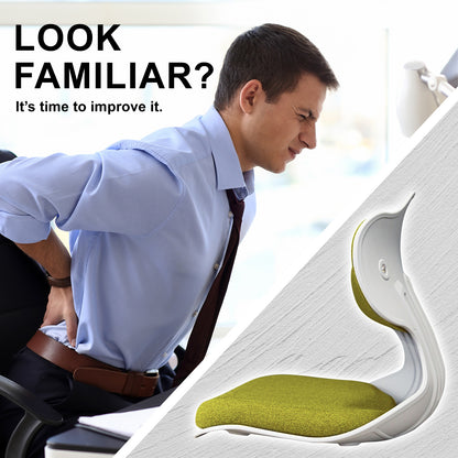 Slender Chair Posture Correction Seat Floor Lounge Padded Stackable LIME