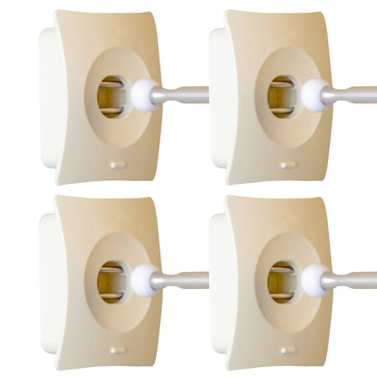 4X Door Stopper Wall Mount Door Stop Adhesive Catch Hole Advanced BEIGE