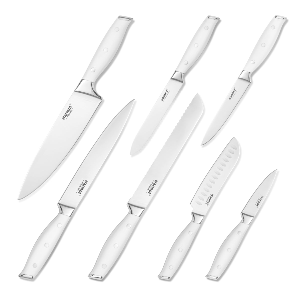 Warmot 7-Piece Ultra Sharp Chefs Knife Set with Gift Box (888-7)