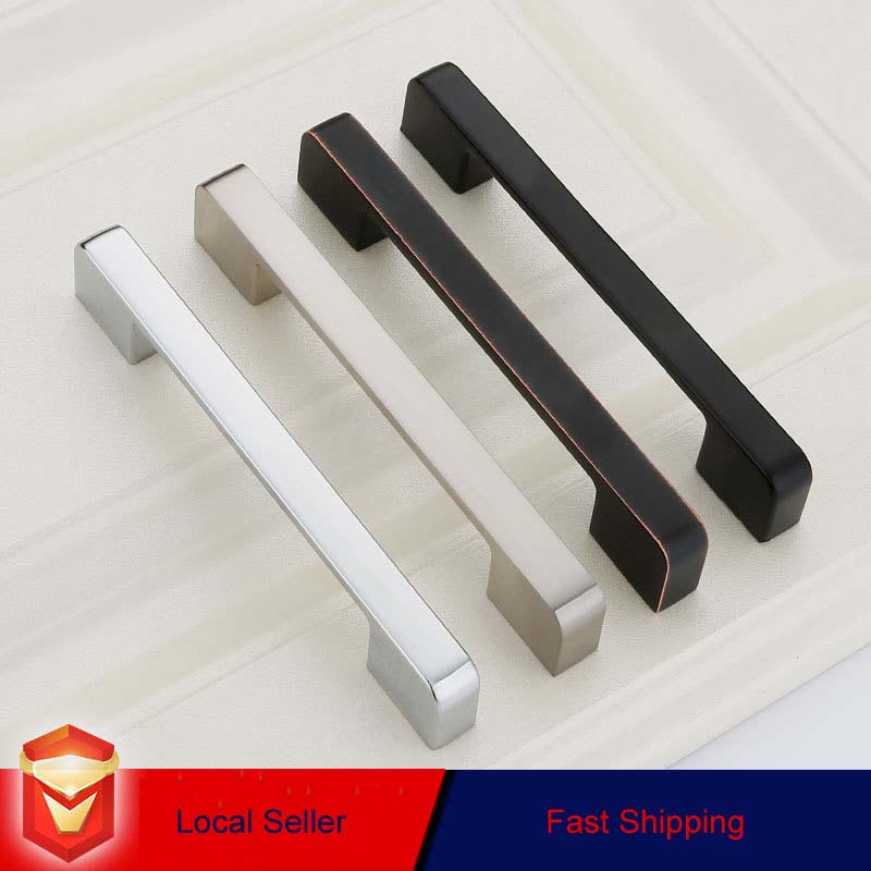 Zinc Kitchen Cabinet Handles Drawer Bar Handle Pull black color hole to hole size 256mm