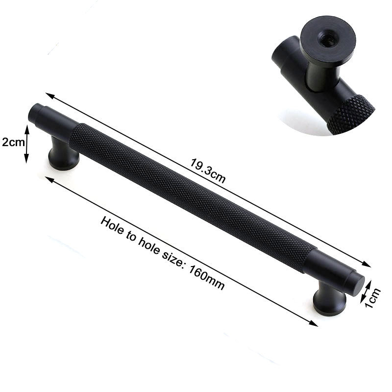 Black Furniture Door Kitchen Cabinet Handle Handles Pull Pulls Cupboard 160mm