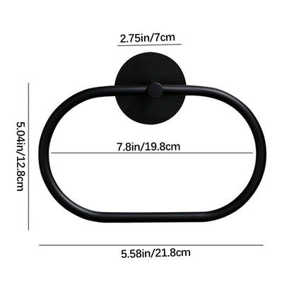 Bathroom Towel Ring Bathroom Towel Rack Adhesive Hand Towels Holder Towel Hanger Black