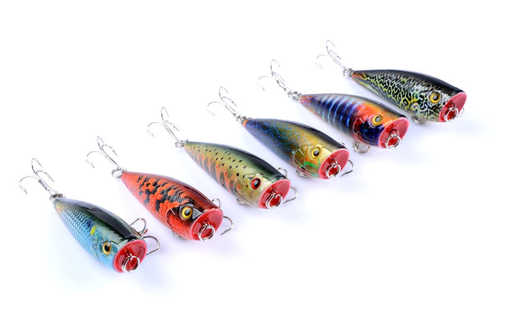 6X 6cm Popper Poppers Fishing Lure Lures Surface Tackle Fresh Saltwater