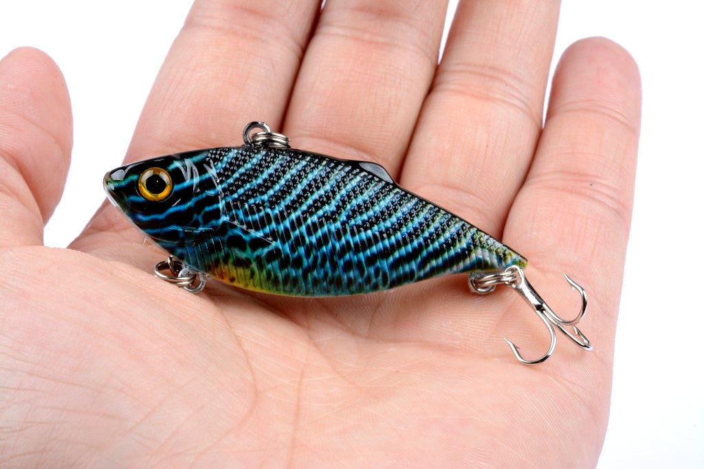 6x 6.5cm Vib Bait Fishing Lure Lures Hook Tackle Saltwater