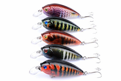 5x 7cm Popper Crank Bait Fishing Lure Lures Surface Tackle Saltwater